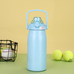 Nueva botella de agua deportiva de acero inoxidable 304 con correa de mano y tapa abatible, de gran capacidad, portátil para exteriores. - Product Image 3