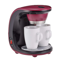 Cafetière automatique à double tasse, petite cafetière goutte à goutte tout-en-1 pour bureau à domicile, hôtel, café américain du Moyen-Orient