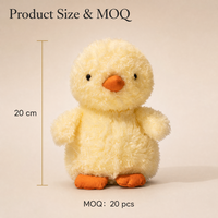 Peluche Poussin Bouclé 20cm Super Douce en Peluche Courte pour Machine à Griffes, Cadeau de Mariage, Présentation en Magasin