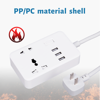Bande de prise de courant d'extension avec 5 prises Type-C Chargeur USB Port PC Bande de protection contre les surtensions