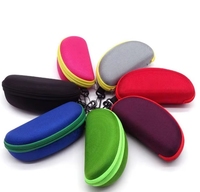 Étui à lunettes de sport portable grand format en EVA avec logo personnalisé, semi-rigide, fermeture éclair, étanche, boîte de rangement pour lunettes