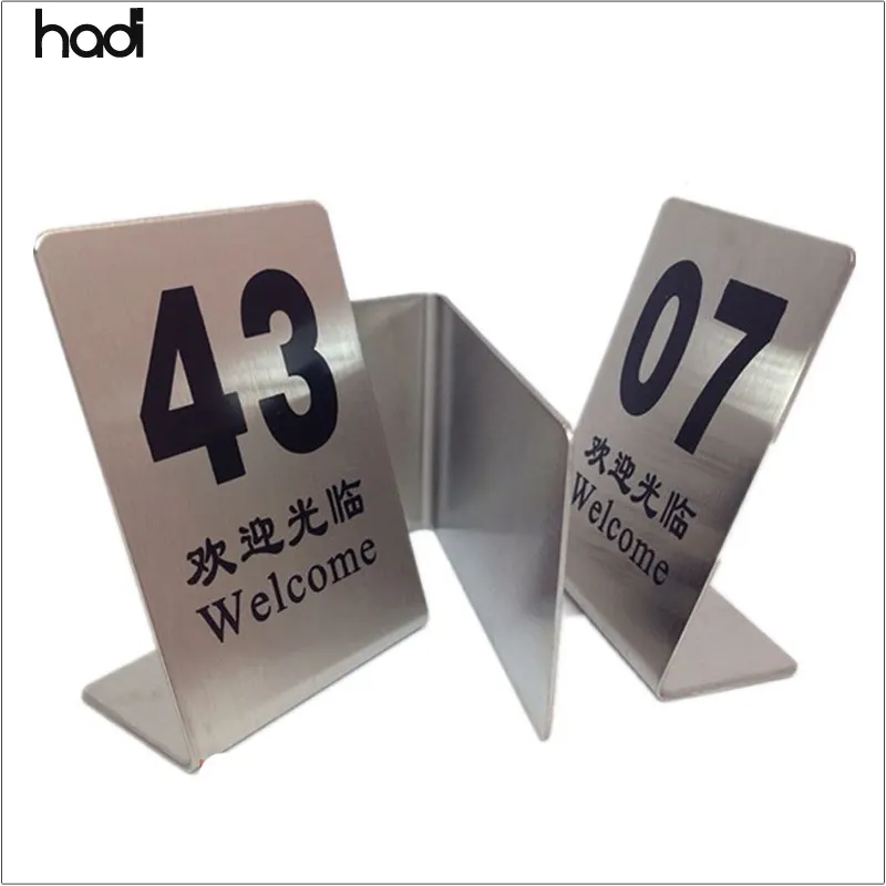 Hadi suporte de número de mesa no atacado do restaurante, porta-tabela de aço inoxidável suporte de restaurante, malásia para venda