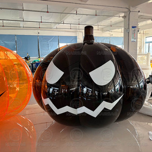 Grande citrouille gonflable PVC brillante pour Halloween, décoration effrayante de citrouille gonflable géante pour jardin, pelouse, fête en plein air - Product Image 3
