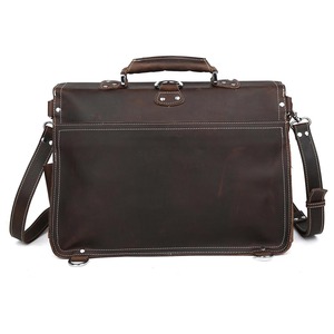 Mallette en cuir de vache rétro pour hommes, sac messager Convertible multifonction 15.6 pouces, offre spéciale - Product Image 4