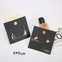 Carte de présentation personnalisée haut de gamme pour boucles d'oreilles, petite carte pour colliers, carte en carton blanc 350g pour bijoux, emballage simple