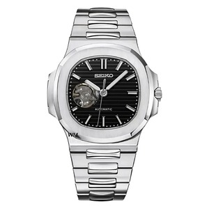 Reloj Deportivo de Lujo con Movimiento Mecánico NH38, Resistente al Agua, Esfera Hueca de 41 mm con Correa de Acero Inoxidable y Pantalla de Agujas - Product Image 1