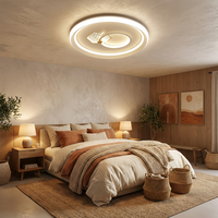 Plafonnier LED Premium à Encastrer avec Design Artistique Lune, Grand Luminaire Rond pour Hôtels, Bureaux et Projets d'Éclairage