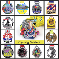 Médailles de récompense personnalisées pour le cyclisme, la course sur route et les sports, en alliage de zinc, en forme de chaîne 3D, pour la victoire en ligue urbaine et les réalisations.