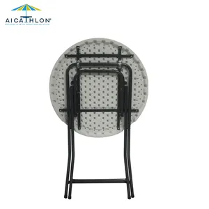 80CM 라운드 110CM 높이 HDPE 휴대용 바 테이블과 의자 바 테이블에 대한 상업용 높은 의자