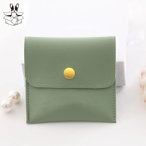 Luxury Custom Rectangle Square PU Leather Pouch for <b>Rings</b> Bracelets Earrings-Portable Small Jewelry <b>Storage</b> Magnetic Snap - Product Image 3