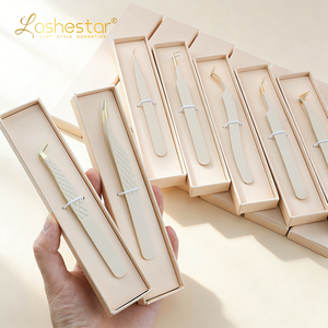 Lashestar Hot Selling Custom Color Lash <strong>Tweezers</strong> Private Logo 45 75 90 Degree Fiber Tip Lash <strong>Tweezers</strong> For Salon - Product Image 2