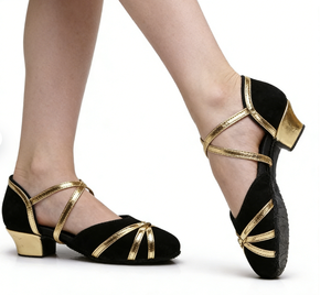 Femmes satiné talons latin avec dentelle chaussures de danse (053103651
