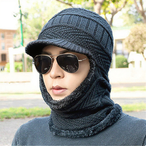 YIWU Winter Thermal <b>Face</b> Mask Windproof Fleece Bike Balaclava Comfortable Knitted Hat for Skiing Cycling Common Hood Headscarf - Product Image 3