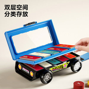 Uforu Racing Car Toy Storage <b>Box</b> With Stickers For Kids 2 4 Years Old Diecast Toy - Product Image 2