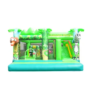 Best Factory Price Party Rentals Animals Combo Inflatable Jungle Animal Jumping House with slide Inflatable Bouncer Combo