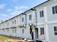 Cabines portables, camp de travail temporaire à distance, maison modulaire en conteneur, hébergement pour camp de raffinerie, pour travaux d'ingénierie civile