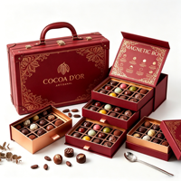 Boîte en carton blanc avec impression personnalisée du logo de la marque en couleur, adaptée pour les bonbons, les biscuits, les chocolats, les emballages cadeaux