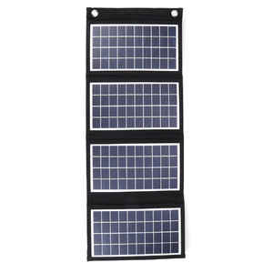 แผงชาร์จพลังงานแสงอาทิตย์แบบพับได้ 20W 5V โมโนคริสตัลไลน์ซิลิคอน สำหรับพกพา ใช้กลางแจ้ง ชาร์จแบตสำรองได้ มีพอร์ต USB คู่ ประสิทธิภาพ 19.5% - Product Image 1