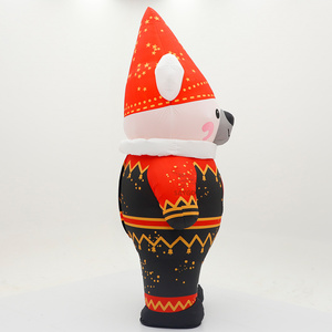 クリスマス用のかわいい赤いクマのマスコットコスチューム、家族パーティーのエンターテイメントドレス、イベント用2.2mインフレータブルクマのマスコット - Product Image 2