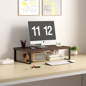 Computer Riser Stand Monitor <b>Bracket</b> Heightening Base Desktop Storage Rack Office Desk <b>Shelf</b> Modern Rectangle Standing Type - Product Image 1