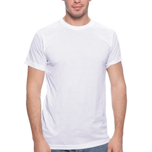 Camiseta verde militar de tela de algodón pesado 180 Gsm, camiseta personalizada con tu diseño, camiseta de mezcla de algodón/poliéster reciclado para hombre - Product Image 3