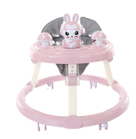 Andador Multifuncional Plegable Antivuelco para Bebés, con Reposapiés, Estructura de Plástico, Capacidad de Carga de 20 kg, para Niños