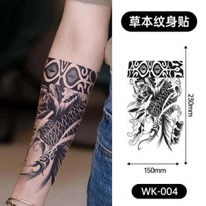 Autocollant de <span class=keywords><strong>tatouage</strong></span> semi-permanent pour <span class=keywords><strong>bras</strong></span> et jambes, éco-responsable, à base de plantes, motif floral, impression par transfert d'eau, logo personnalisable, unisexe - Product Image 6