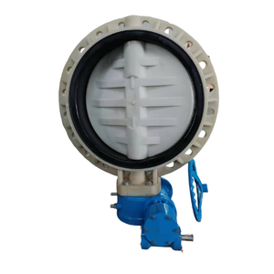 Real Low Price Big Size DN500 20inch All Sizes EPDM Seat Hand Wheel Gear Lug Flanged PP Polypropylene D371X PP - Product Image 4