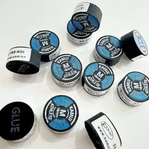 PT-XY-008 Kamui Mẹo Thể Thao Nhiều Lớp Da Cầu Vồng Billiard Hồ Bơi Carom <span class=keywords><strong>Cue</strong></span> Stick Top Tip S M H Phổ Biến Bán Hộp Snooker - Product Image 1