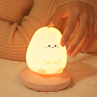 Silicone Touch Control Bedside Slaaplamp Dimbare Lamp USB Oplaadbaar Aangepaste IP Figuur Vormgeving Peer Nachtlamp