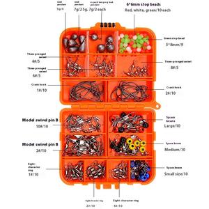 Usine directe 165 leurre hameçon ensemble d'accessoires matériel métallique pour Texas mer roche pêche ABS PVC basse <span class=keywords><strong>carpe</strong></span> cible en gros - Product Image 4