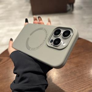 เคสโทรศัพท์แม่เหล็กซิลิโคนเหลวแท้สำหรับ iPhone 17 รุ่นมาการอง พรีเมียม สำหรับ Apple 16 ป้องกันการกระแทก - Product Image 3