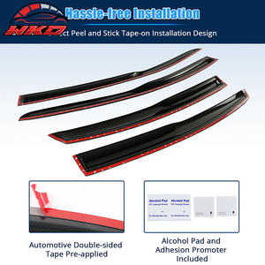 สำหรับฮุนได โซนาต้า ปี 15-19 ชุดบังแดดอะคริลิคสไตล์มูเก้น ป้องกันแดดฝน 4 ชิ้น - Product Image 5