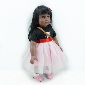 Niños encantadores negro muñecas hacer muñecas Pelo Rizado hermosa realista detalles para las niñas - Product Image 4