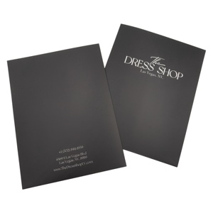 Tùy chỉnh thư mục màu đen với dập nổi quảng cáo khuyến mại 2 túi Giấy các tông thư mục tập tin in ấn A4 thư mục trình bày - Product Image 6