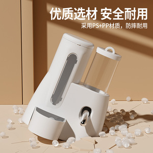 Dispensador de botellas de agua para animales pequeños 2 en 1 sin goteo y cuenco de comida automático para hámsteres enanos sirios, accesorios de jaula para hámster - Product Image 5