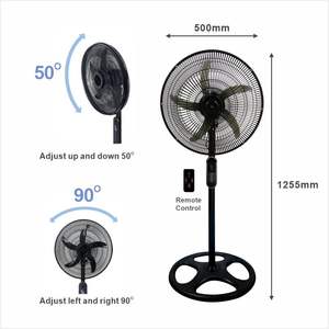 Kipas angin listrik 18 inci 3 in 1 SKD tugas berat, aliran udara kuat, suara rendah, motor 7118, remote control, dapat digunakan di meja, dinding, dan berdiri. - Product Image 3