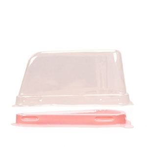 Triangle Slice Cheese Cupcake Cases Cake Slice <b>Container</b> Triangular Cut Cake Blister Packaging Box Mousse Pastry <b>Plastic</b> <b>Food</b> - Product Image 4