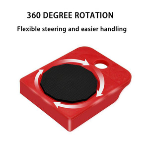 Set Alat Pemindah Furnitur Pengangkat Barang Berat Alat Pemindah Barang 4 Roda + 1 Batang Roda Set Alat Tangan - Product Image 5