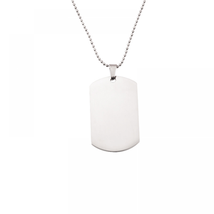 Collana Personalizzata da Uomo Trendy Hip Hop con Targhetta Vuota Placcata Oro 18k per Incisione Nome - Product Image 4