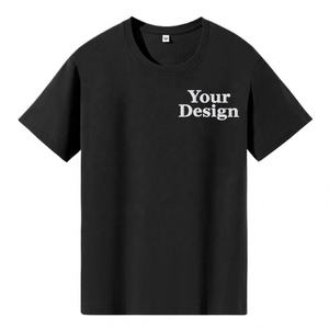 T-shirt court vierge 100% coton 180 Gsm hommes chemises personnalisé affaires publicité promotionnelle travail chemises broderie T-shirt - Product Image 2