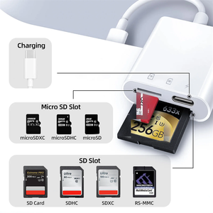 Adaptateur de type C 3 en 1 TF CF Lecteur de carte mémoire SD Adaptateurs de cartes Sim Convertisseur USB C OTG pour ordinateur portable <span class=keywords><strong>MacBook</strong></span> pour Samsung Xiaomi - Product Image 6