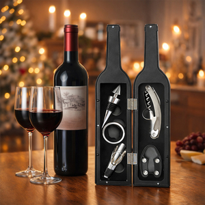 Juego de 5 Piezas de Lujo para Abrir Vino, Sacacorchos de Acero Inoxidable, Kit de Accesorios para Vino, Juego de Regalo para Bar, Hogar, Restaurante - Product Image 4