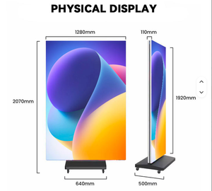 Pantalla LED Inteligente Triple Plegable para Carteles P1.25-P2.5, Señalización Digital Full HD, Cartel Interior para Tiendas y Promoción en Estadios de Fútbol - Product Image 4