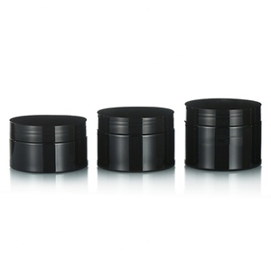 Empty Wide Mouth Matte Black Skin Care Body Scrub Cosmetics Container 200ml 300ml Round <b>Plastic</b> Pet <b>Jar</b> for Shea Butter - Product Image 6