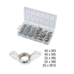 น็อตปีกและฝาครอบสแตนเลส150ชิ้น M3เกลียวชุบสังกะสีและเคลือบผิวสำหรับใช้ในอุตสาหกรรม - Product Image 1