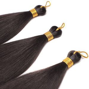 Extensions de cheveux synthétiques tressés lisses de 28 pouces, résistantes à la chaleur, blondes, pour tresses au crochet - Product Image 3