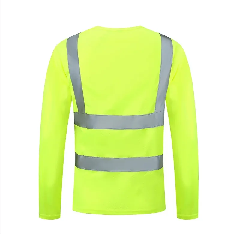 Hi Viz Kleidung Reflektieren des Sicherheits band Wasserdichte Sicherheits hemden Langarm Reflektieren des T-Shirt