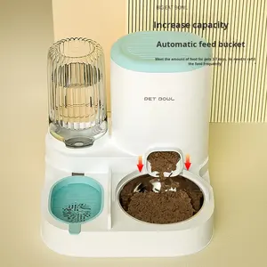 All-In-One çevre dostu otomatik evcil hayvan besleyici plastik kedi kase ile su sebili ve gıda eşyaları kedi köpek malzemeleri - Product Image 5