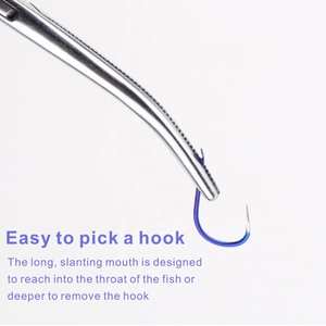 Pinze da pesca in acciaio inossidabile a naso piegato pinze a strascico Multi gancio per attrezzatura da pesca strumenti a mascella diritta pinza da pesca - Product Image 6